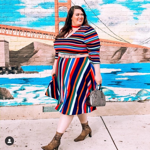 Eloquii Dresses & Skirts - Eloquii multi-color striped dress